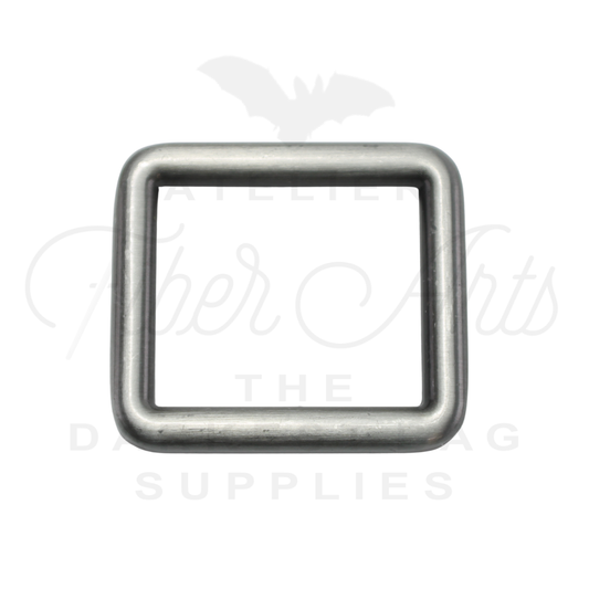 THICC(est) Rectangle Ring - 25mm (1inch) - Antique Steel - 2PCS at Atelier Fiber Arts