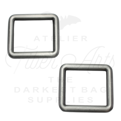 THICC(est) Rectangle Ring - 25mm (1inch) - Antique Steel - 2PCS at Atelier Fiber Arts