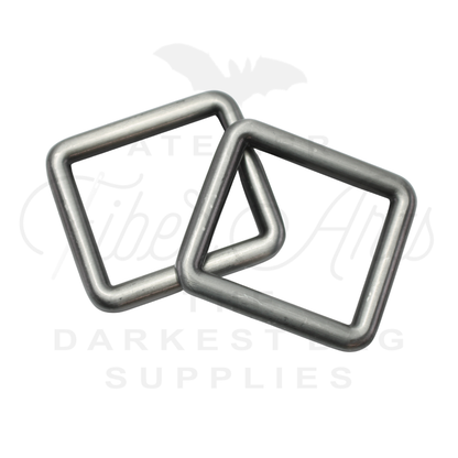 THICC(est) Rectangle Ring - 25mm (1inch) - Antique Steel - 2PCS at Atelier Fiber Arts