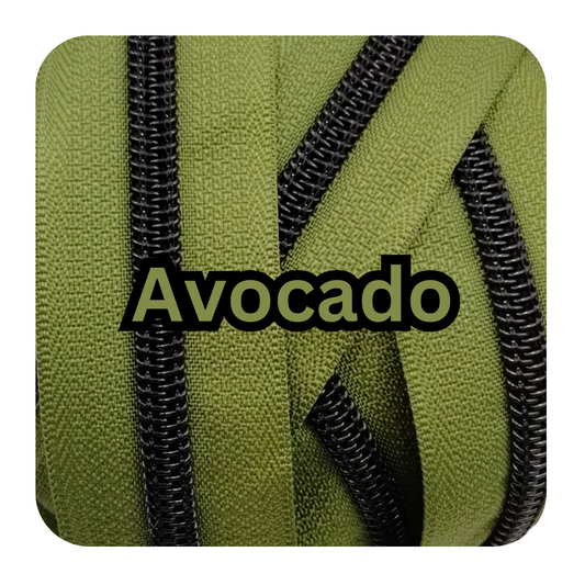 #5 Zipper - Avocado - by the meter Atelier Fiber Arts