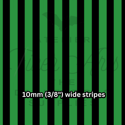 PRE-SALE Waterproof Oxford - BJ Green and Black Stripes at Atelier Fiber Arts