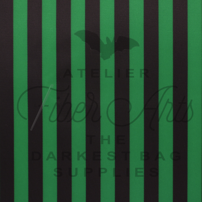Waterproof Oxford - BJ Green and Black Stripes at Atelier Fiber Arts