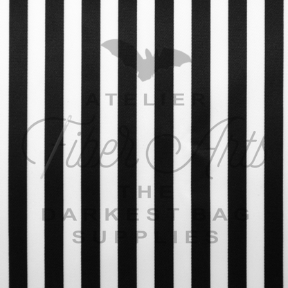 Waterproof Oxford - Black and White Stripes at Atelier Fiber Arts