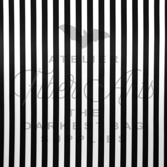 Waterproof Oxford - Black and White Stripes at Atelier Fiber Arts