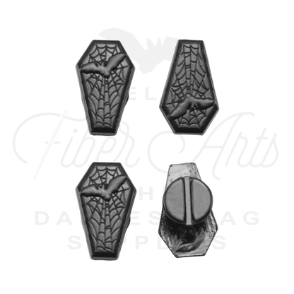 Bat Coffin Chicago Screws - Matte Black - 4-pk at Atelier Fiber Arts