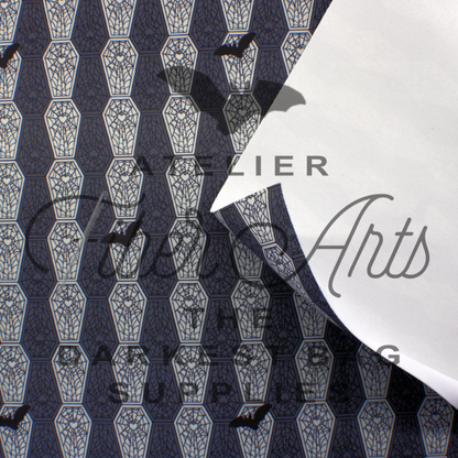 Waterproof Oxford - Bat Coffin Stripes at Atelier Fiber Arts