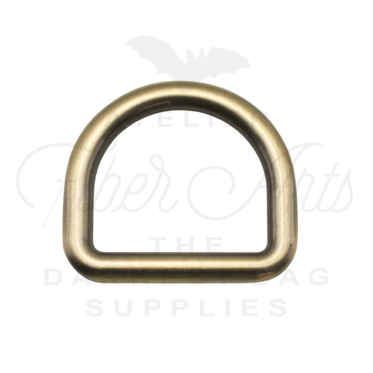 THICC(est) D-rings - 25mm (1inch) - Brushed Brass - 2PCS at Atelier Fiber Arts