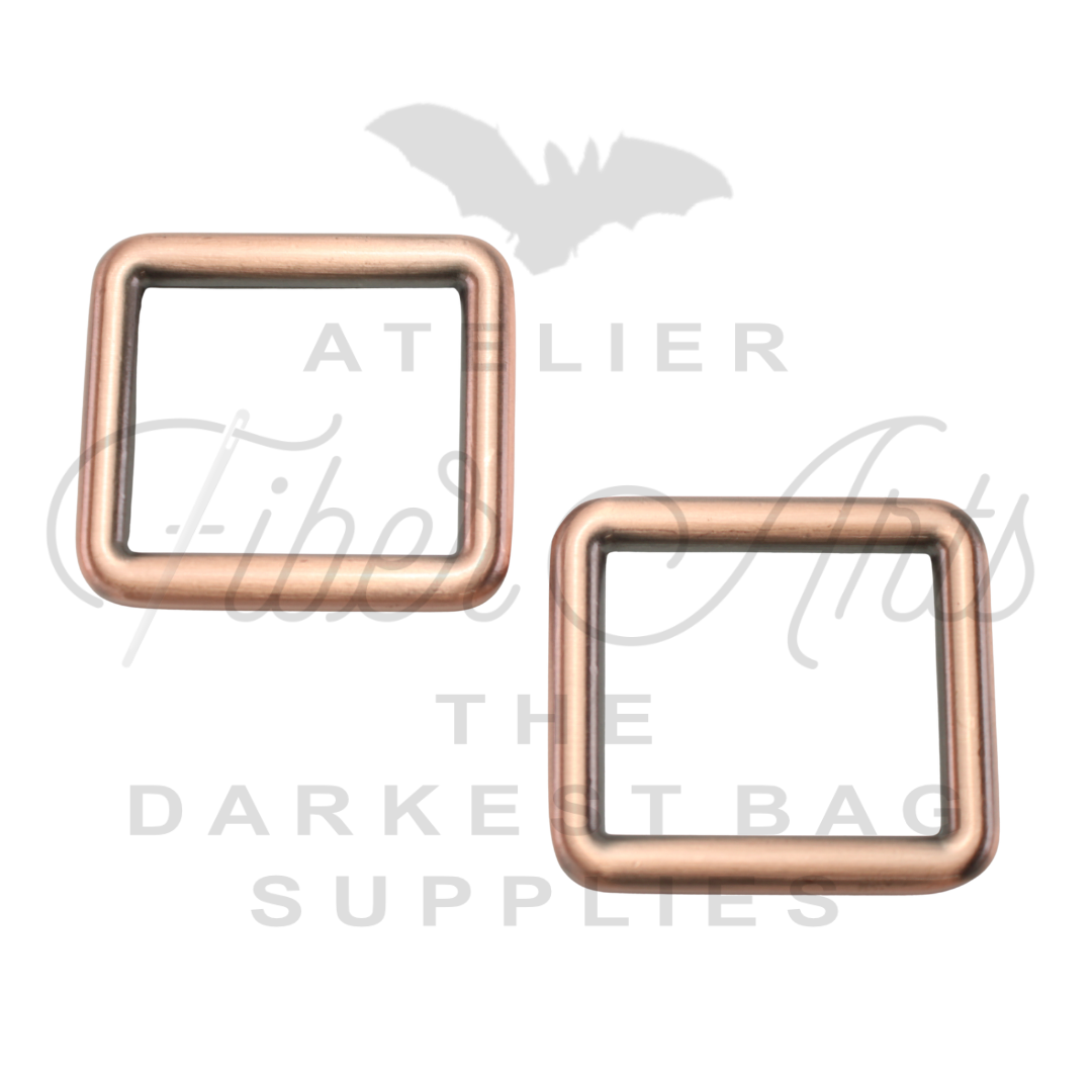THICC(est) Rectangle Ring - 25mm (1inch) - Copper - 2PCS at Atelier Fiber Arts