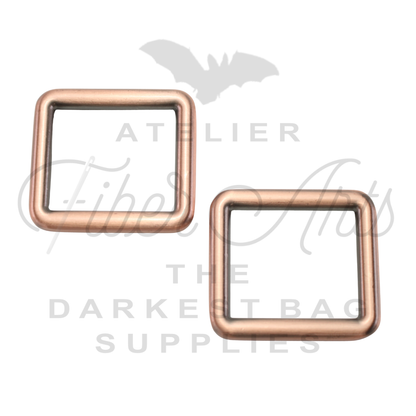 THICC(est) Rectangle Ring - 25mm (1inch) - Copper - 2PCS at Atelier Fiber Arts