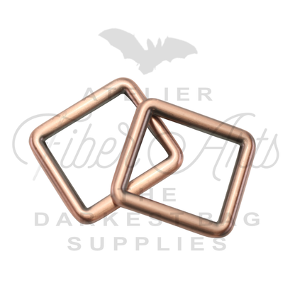 THICC(est) Rectangle Ring - 25mm (1inch) - Copper - 2PCS at Atelier Fiber Arts