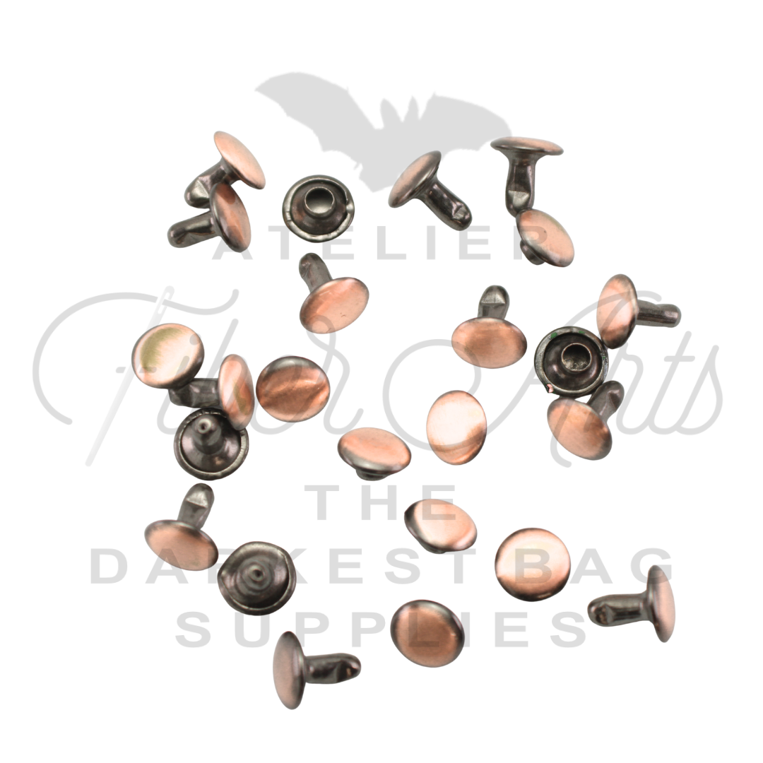 Rivets 8x8 COPPER - 10 sets at Atelier Fiber Arts