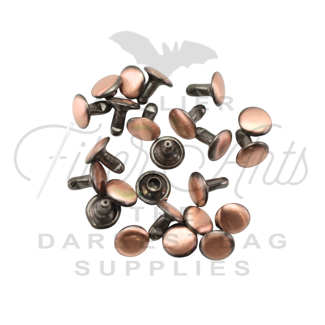 Rivets 8x8 COPPER - 10 sets at Atelier Fiber Arts