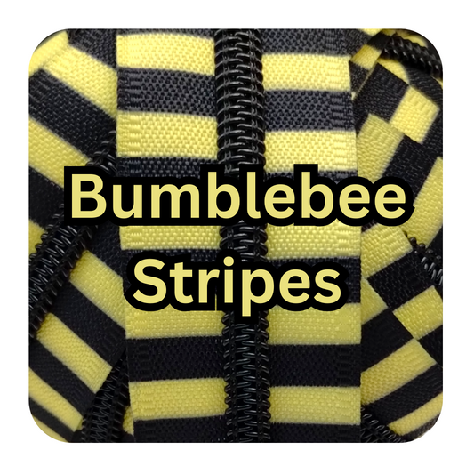 #5 Zipper - Bumblebee Stripes - by the meter Atelier Fiber Arts