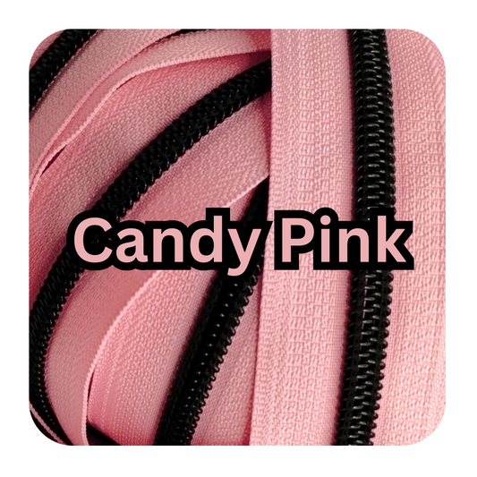 #5 Zipper - Candy Pink - by the meter Atelier Fiber Arts