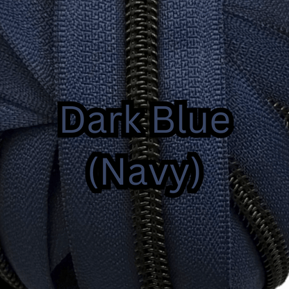 SWATCHES #5 Nylon Zipper tape, 5 inch piece (10 inch for rainbow and bats tape) Dark Blue (Navy) Atelier Fiber Arts