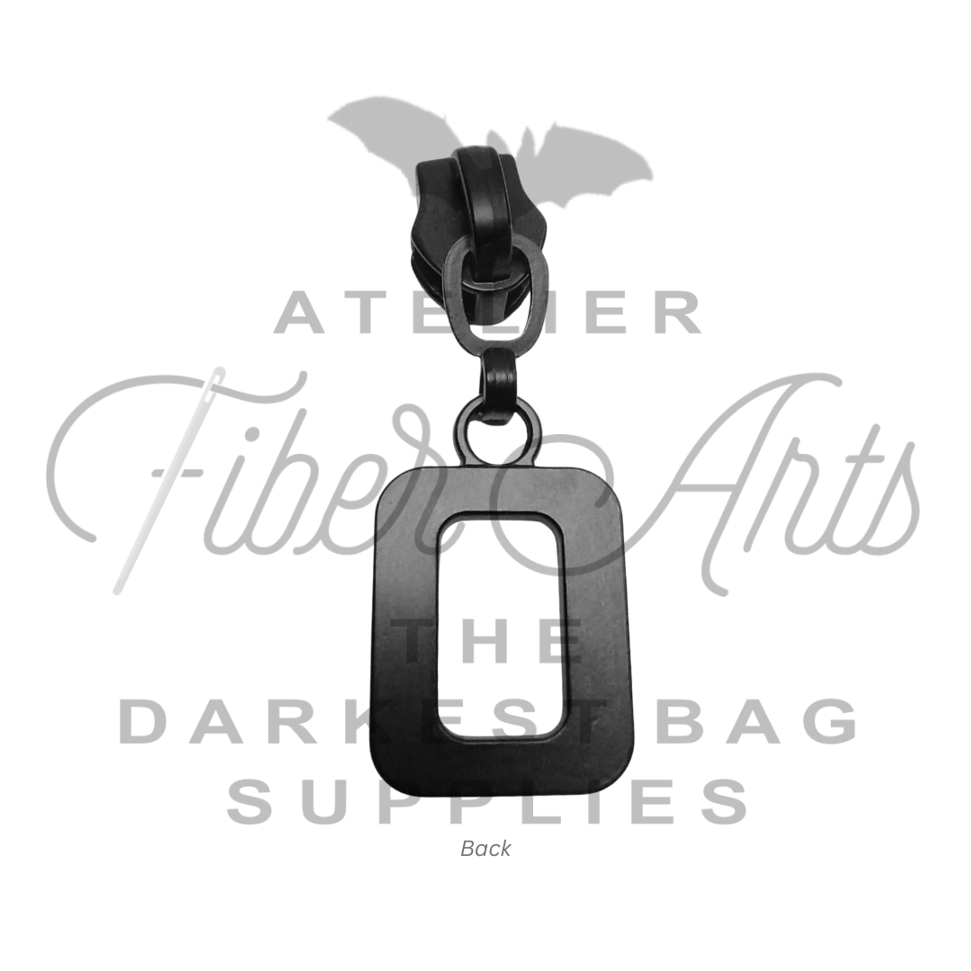#5 Biggy Box Zipper Pulls in Matte Black at Atelier Fiber Arts