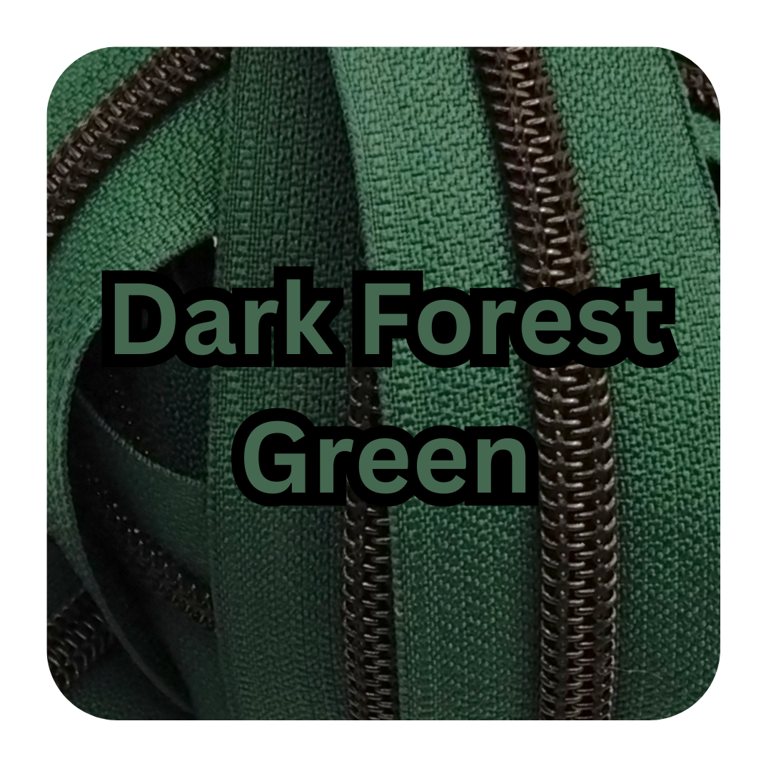 #5 Zipper - Dark Forest Green - by the meter Atelier Fiber Arts