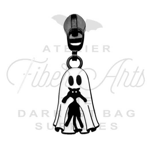 #5 Freaky Friends Zipper Pulls in Matte Black and Enamel