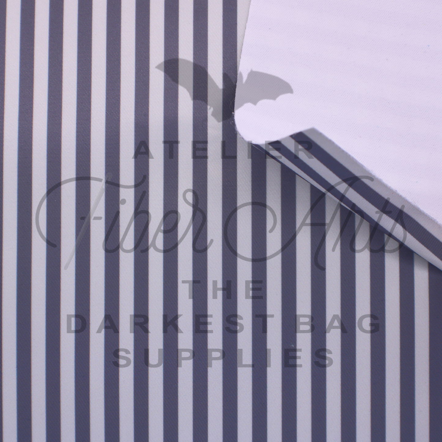 Waterproof Oxford -Light and Dark Grey Stripes at Atelier Fiber Arts