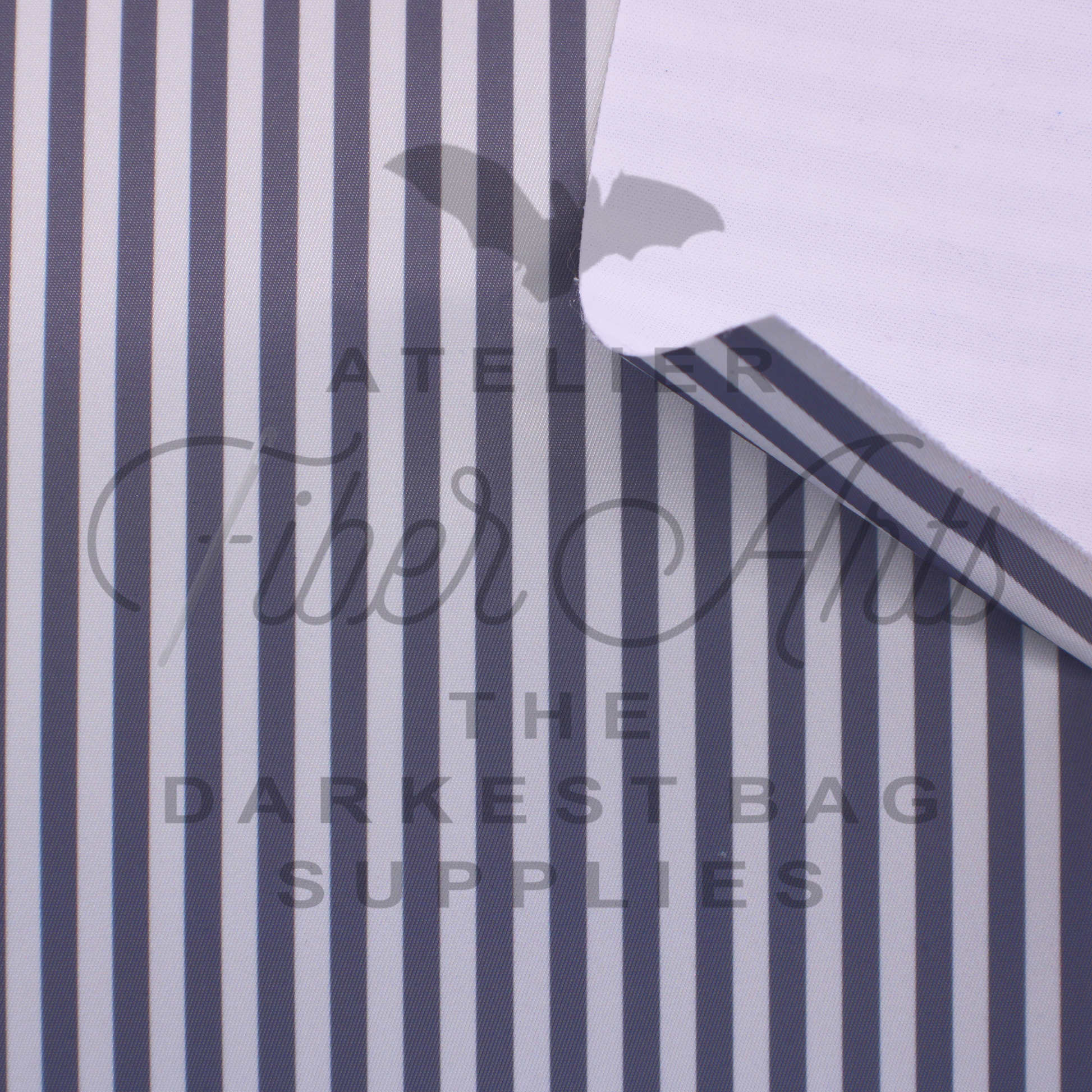 Waterproof Oxford -Light and Dark Grey Stripes at Atelier Fiber Arts