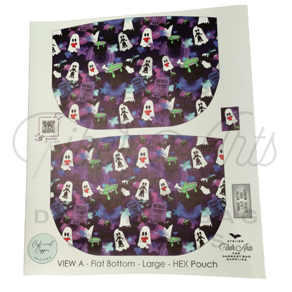 HEX Pouch View A Flat Bottom - Cut and Sew - Large - Smooth Finish - AFA Navy Blue at Cork and Copper Designs