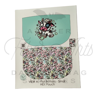 HEX Pouch View A Flat Bottom - Cut and Sew - Small - Smooth Finish - Poison Cow at Cork and Copper Designs