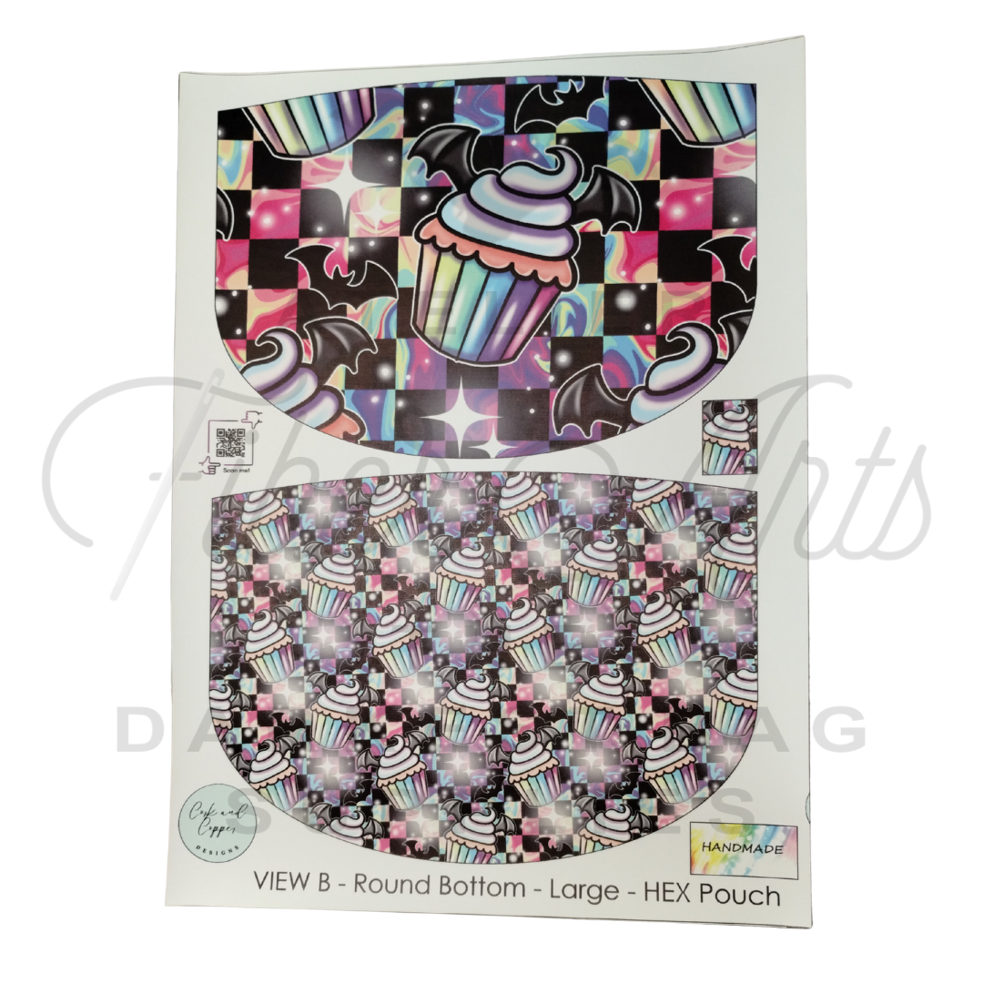 HEX Pouch View B Round Bottom - Cut and Sew - Large - Smooth Finish - Cupcake at Cork and Copper Designs