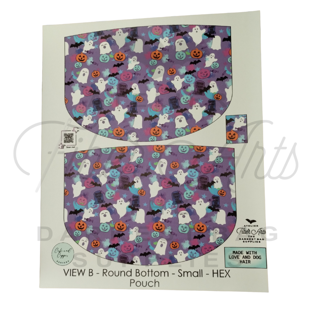 HEX Pouch View B Round Bottom - Cut and Sew - Large - Smooth Finish - AFA Light Grey at Cork and Copper Designs