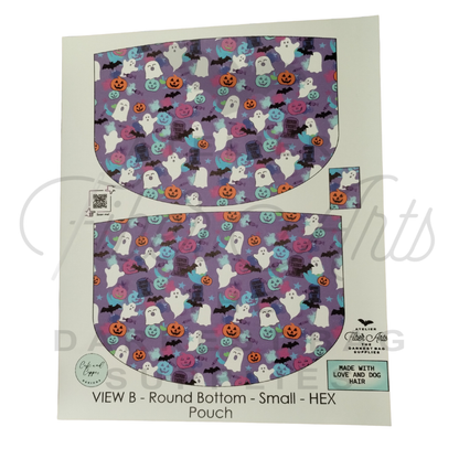 HEX Pouch View B Round Bottom - Cut and Sew - Large - Smooth Finish - AFA Light Grey at Cork and Copper Designs