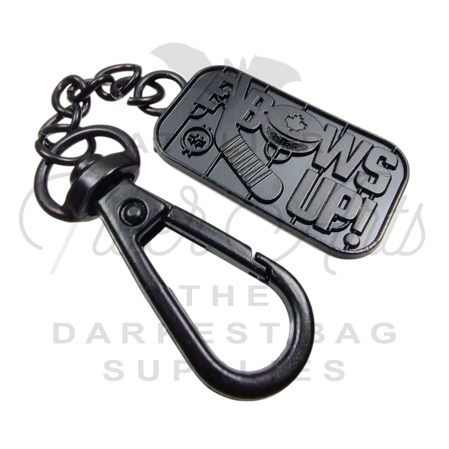 Hockey Rink Keychain/Charm in Matte Black at Atelier Fiber Arts