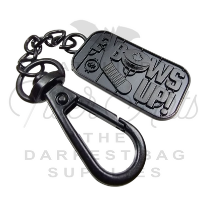 Hockey Rink Keychain/Charm in Matte Black at Atelier Fiber Arts