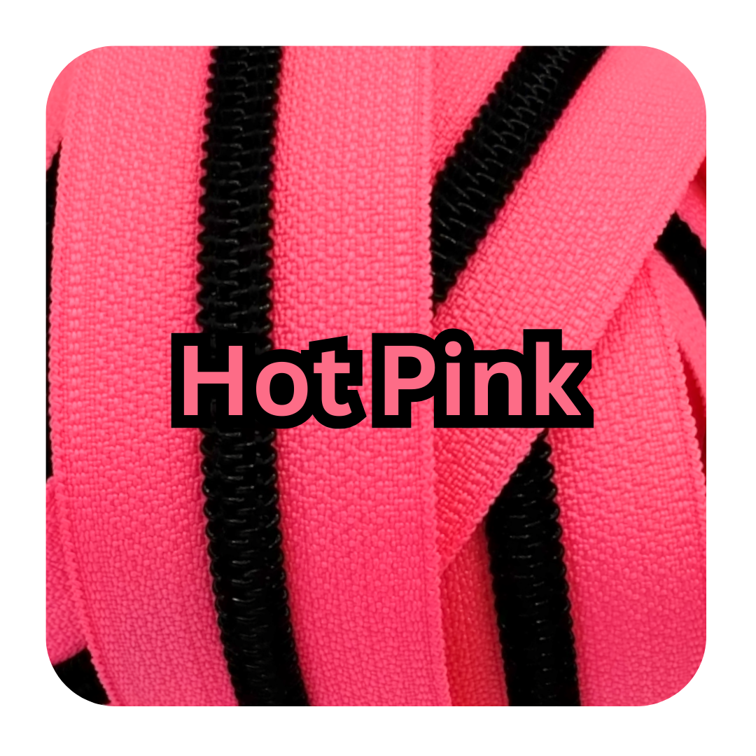 #5 Zipper - Hot/Fluo Pink - by the meter Atelier Fiber Arts