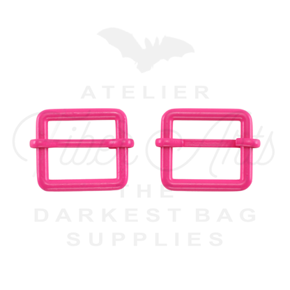 THICC(est) Adjustable Slider - 25mm (1inch) - HOT PINK- 2PCS at Atelier Fiber Arts