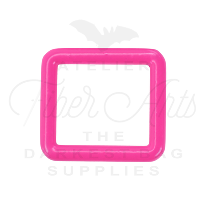 THICC(est) Rectangle Ring - 25mm (1inch) - HOT PINK- 2PCS at Atelier Fiber Arts