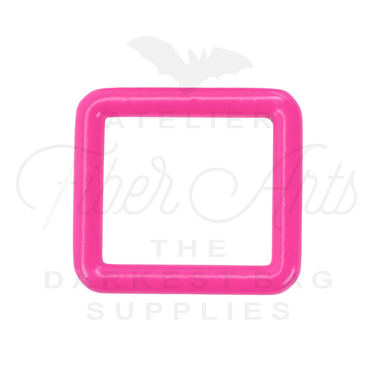 THICC(est) Rectangle Ring - 25mm (1inch) - HOT PINK- 2PCS at Atelier Fiber Arts