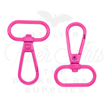 Swivel Hooks - Oval Bottom - 25mm (1in) - HOT PINK - 2 pcs at Atelier Fiber Arts