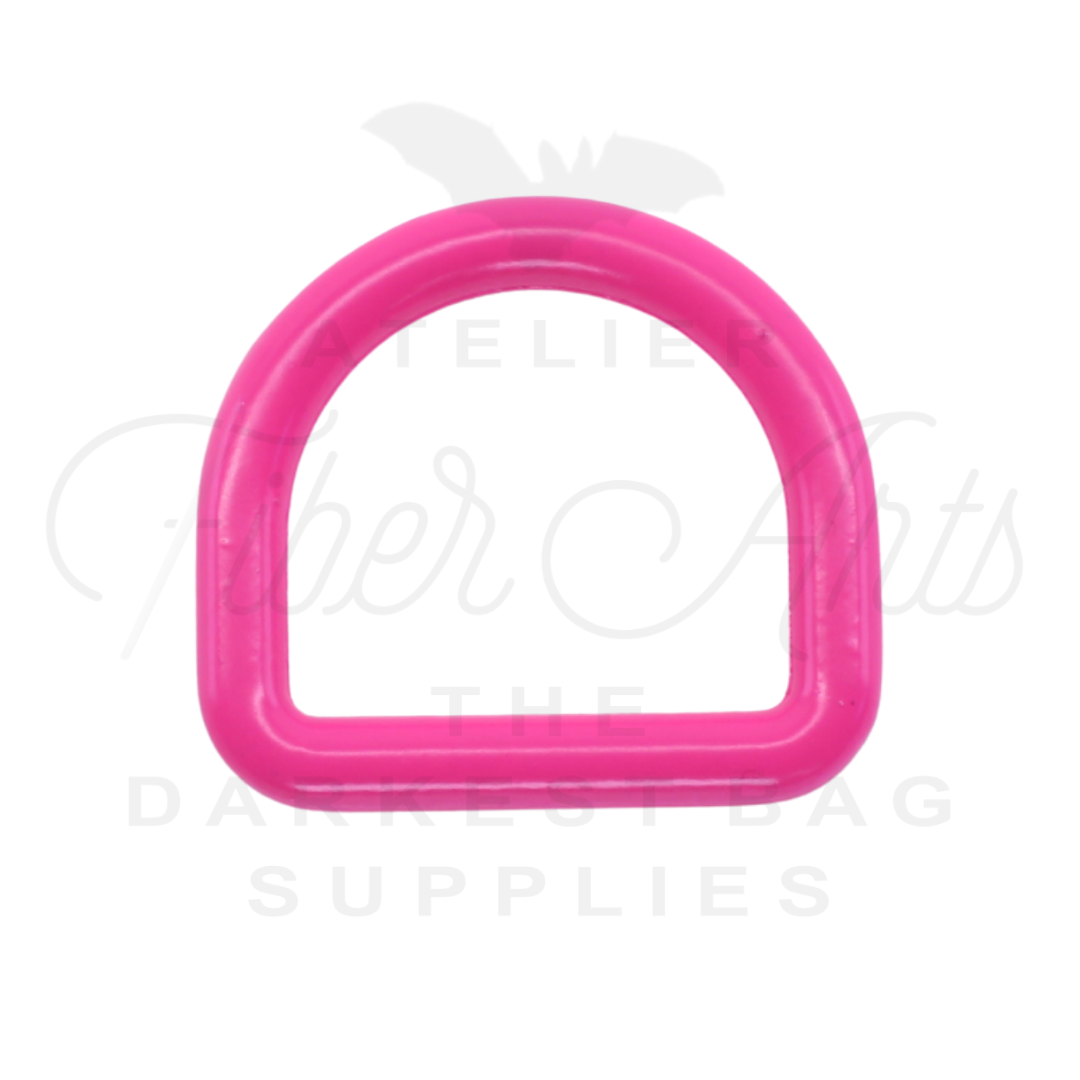 THICC(est) D-rings - 25mm (1inch) - HOT PINK - 2PCS at Atelier Fiber Arts