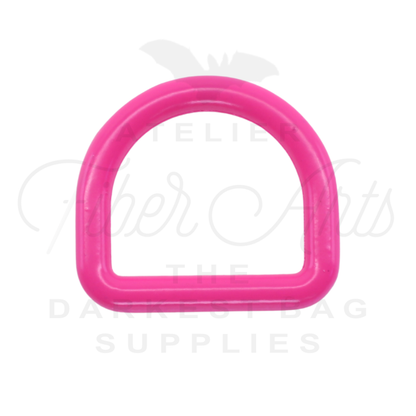 THICC(est) D-rings - 25mm (1inch) - HOT PINK - 2PCS at Atelier Fiber Arts