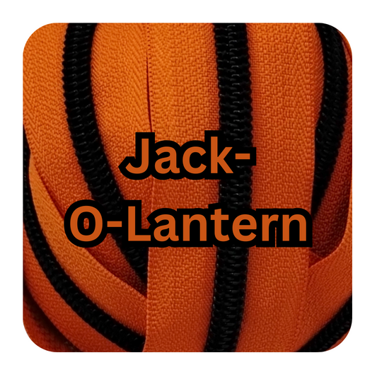 #5 Zipper - Jack-O-Lantern, by the meter Atelier Fiber Arts