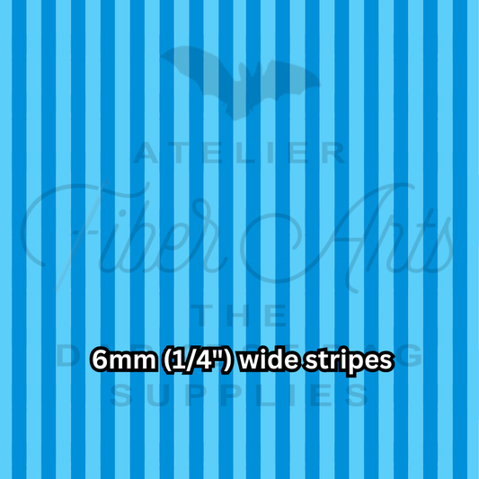 PRE-SALE Waterproof Oxford - Light Blue and Azure Stripes at Atelier Fiber Arts