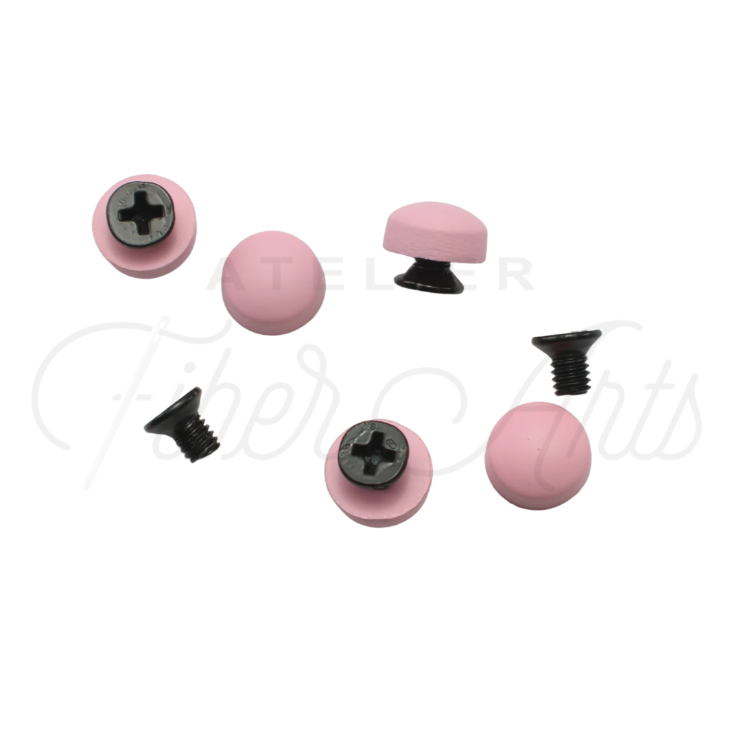 Rounded Chicago Screws - Light Pink - 5-pk at Atelier Fiber Arts