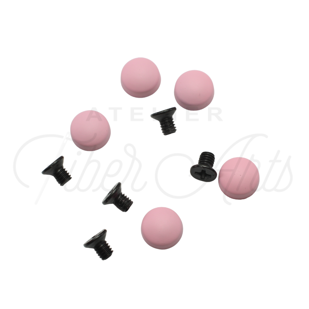 Rounded Chicago Screws - Light Pink - 5-pk at Atelier Fiber Arts