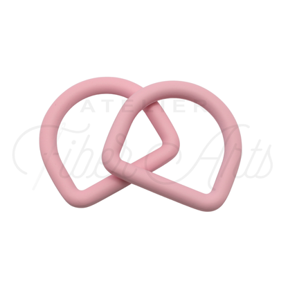 THICC(est) D-rings - 25mm (1inch) - LIGHT PINK - 2PCS at Atelier Fiber Arts