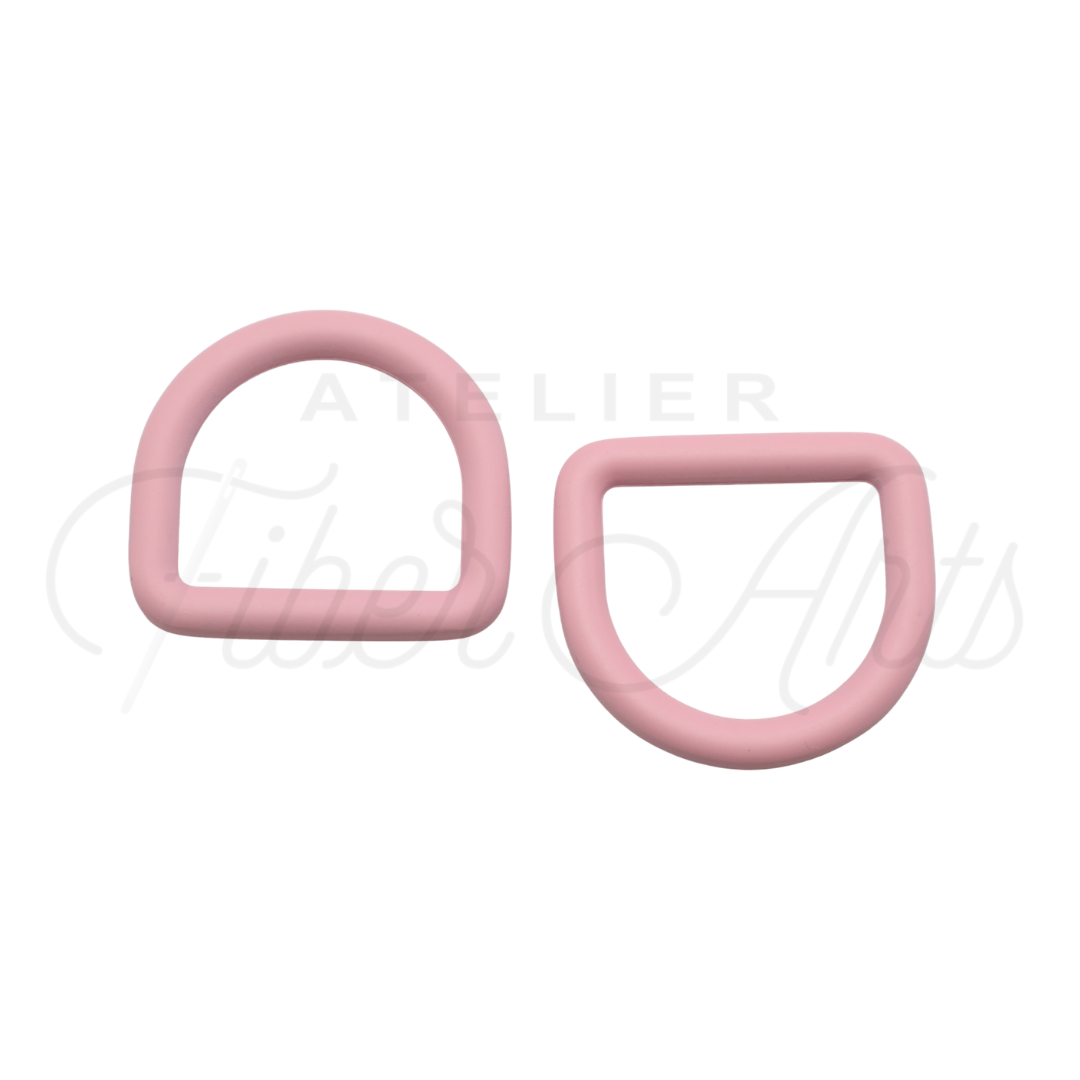 THICC(est) D-rings - 25mm (1inch) - LIGHT PINK - 2PCS at Atelier Fiber Arts