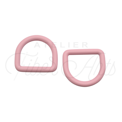 THICC(est) D-rings - 25mm (1inch) - LIGHT PINK - 2PCS at Atelier Fiber Arts