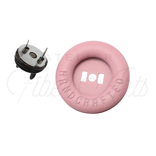 Lifesaver Handcrafted Magnetic Snap in Light Pink - 1 set at Atelier Fiber Arts