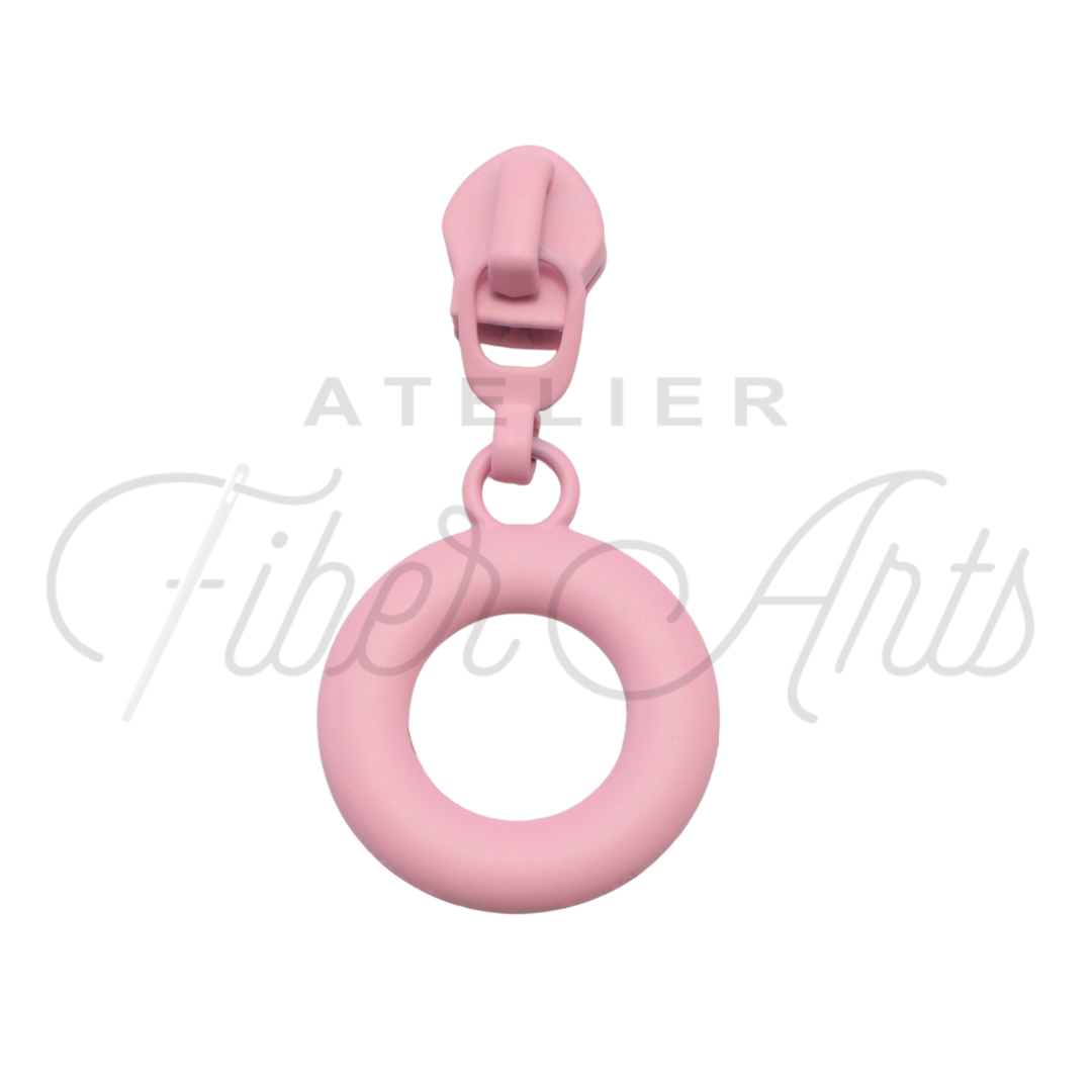 #5 Lifesaver Zipper Pull in Light Pink at Atelier Fiber Arts