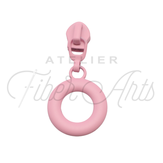 #5 Lifesaver Zipper Pull in Light Pink at Atelier Fiber Arts