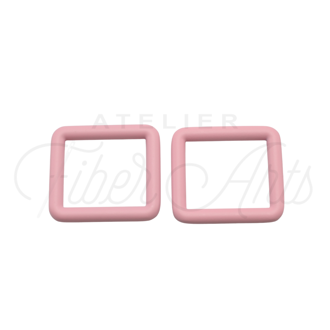 THICC(est) Rectangle Ring - 25mm (1inch) - LIGHT PINK - 4PCS at Atelier Fiber Arts