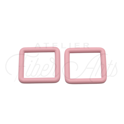 THICC(est) Rectangle Ring - 25mm (1inch) - LIGHT PINK - 4PCS at Atelier Fiber Arts